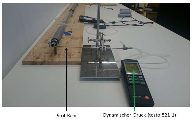 Prandtl-Rohr Messung mit testo 521-1